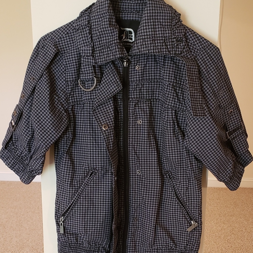 Dollhouse Black & Gray Windbreaker Jacket